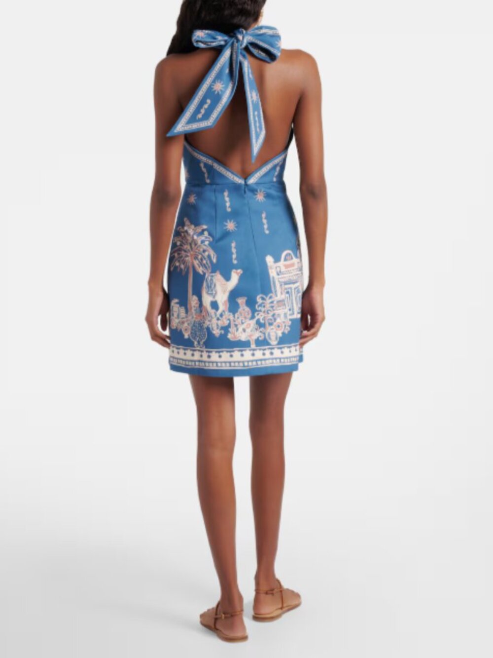 Alémais Acacia printed halterneck cotton minidress - Picture 2 of 11